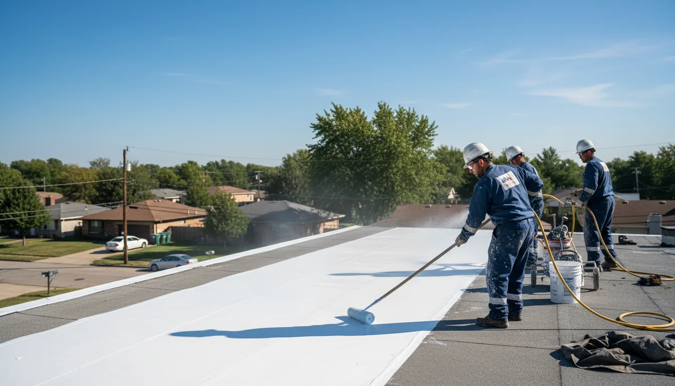 Commercial roof coating in Goldsmith, IN near me